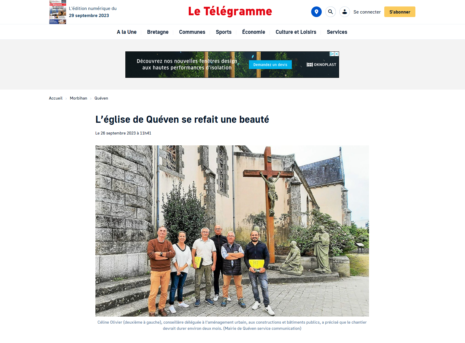 Rénovation de l’église de Quéven par Solorpec Bâtiment